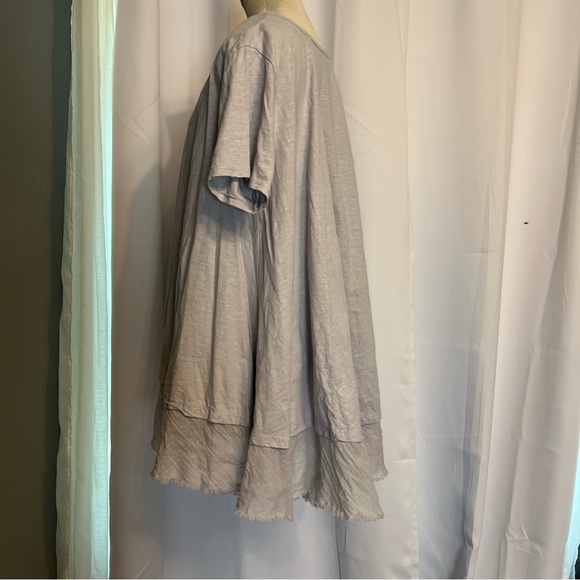 Women’s Saga Made In Italy cotton Oversized Tunic Top Boat Neck Short Sleeve - Picture 5 of 11